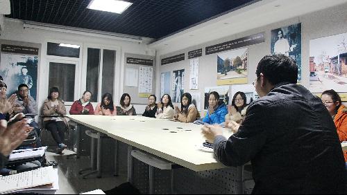 公司党总支副书记作动员讲话